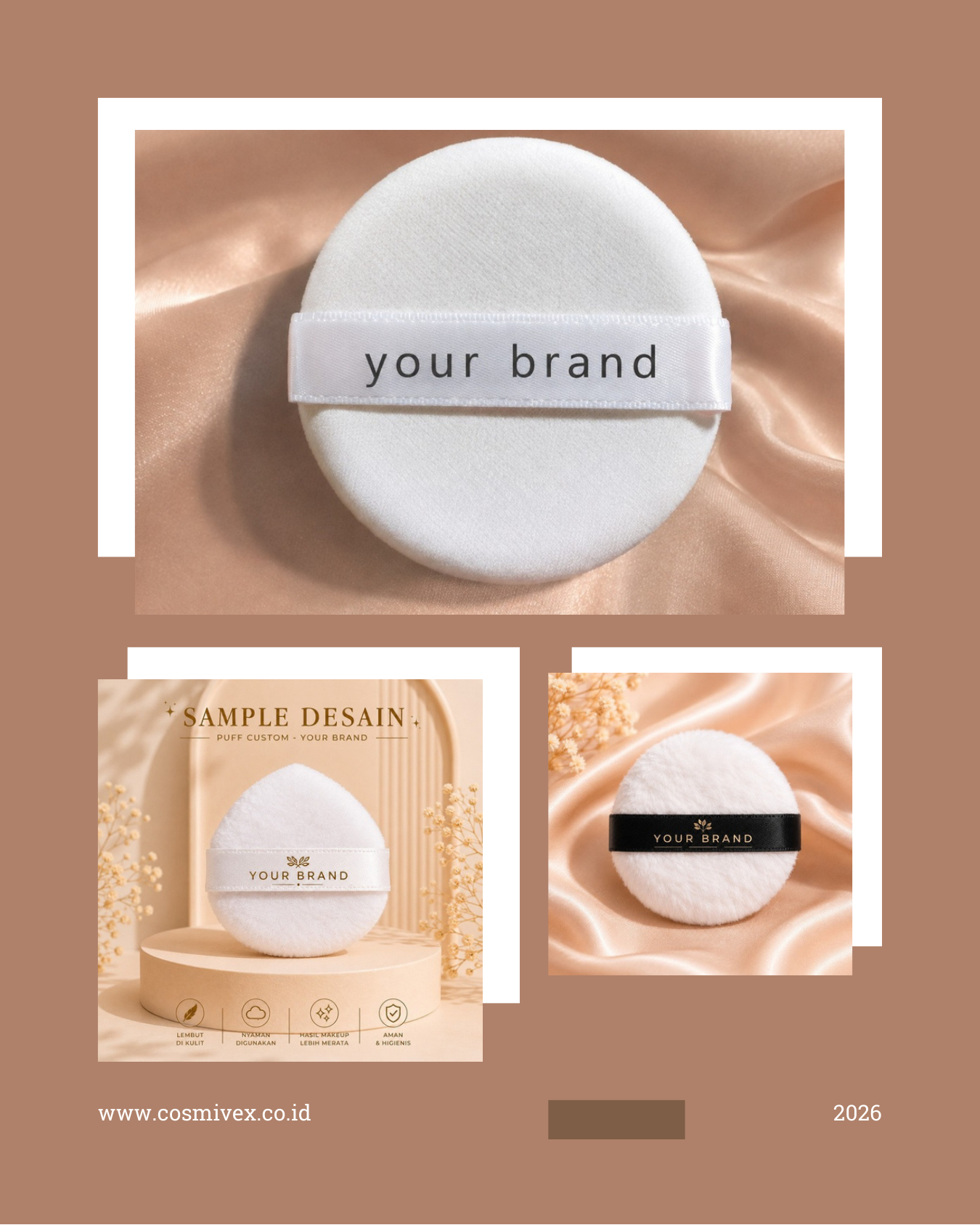 Puff makeup custom untuk brand beauty